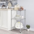 thumbnail image 1 of UBesGoo 3-Tier Steel Wire Shelf Rack, Storage Shelves for Kitchen Bathroom Bedroom, Silver, 1 of 6