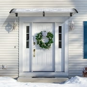 UBesGoo 35.4"x 77" Door Window Outdoor Awning Patio Cover Uv Rain Snow Protection Black Bracket