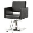 thumbnail image 1 of UBesGoo 360° Swivel Barber Chair with Reclining Back, T-shaped Footrest, Black, 1 of 9