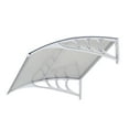 thumbnail image 1 of UBesGoo 39"x29" Door Window Outdoor Awning Patio Cover Uv Rain Snow Transparent Board & White Holder, 1 of 7