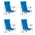 thumbnail image 1 of UBesGoo 4 Pack Backpack Beach Chair Folding Recliner Lounge Blue, 1 of 7