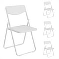 thumbnail image 1 of UBesGoo 4 Pack Plastic Folding Chairs, Portable Commercial Chairs for Indoor Outdoor Events Party Picnic School Wedding, White, 1 of 6