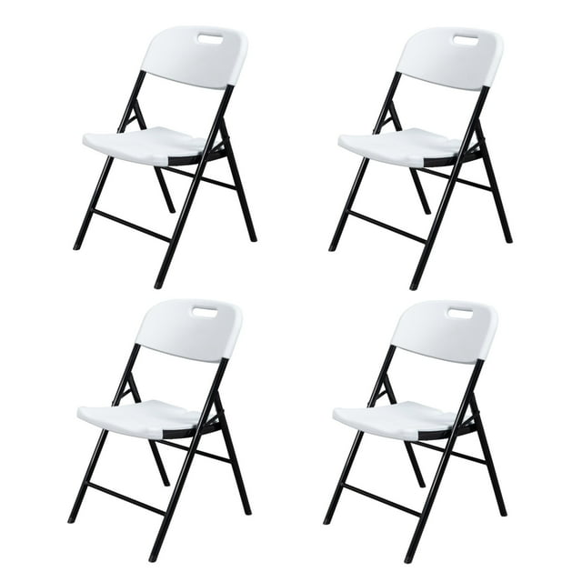 UBesGoo 4 Pack Plastic Folding Chairs Portable Wedding Banquet Seat