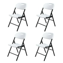 UBesGoo 4 Pack Plastic Folding Chairs Portable Wedding Banquet Seat Party Event Chair