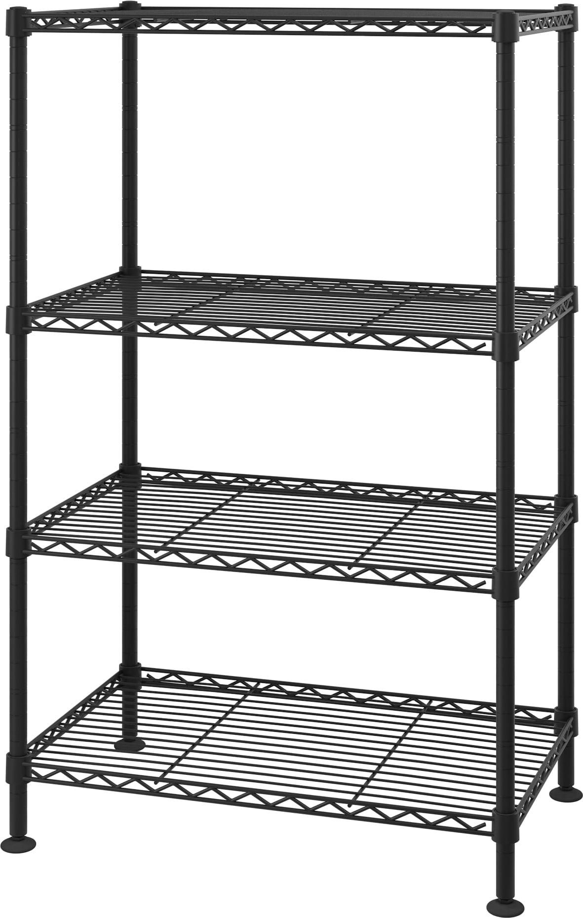 UBesGoo 4Shelf 20"Lx12"Wx31"H Wire Shelving, Adjustable Garage Metal