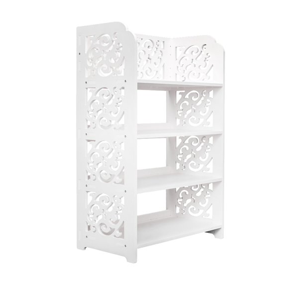 UBesGoo 4 Tier Home Storage Organizer Standing Shoe Rack Shelf Cabinet Display Unit