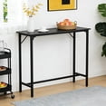 thumbnail image 1 of UBesGoo 43" Modern Bar Table, Counter Height Dining Table with Footrest Pub Table for Kitchen Island, Dining Room, Bar, Black, 1 of 6