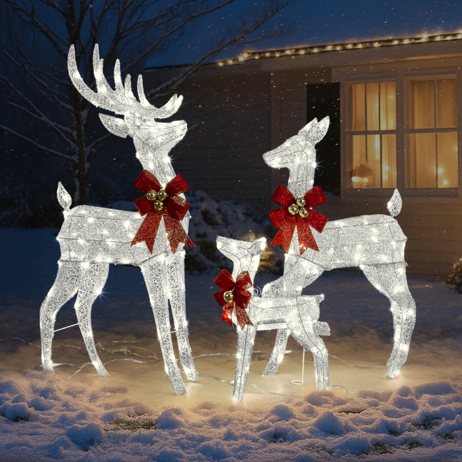 UBesGoo 4ft Outdoor Christmas Decor with LEDs, Waterproof Christmas