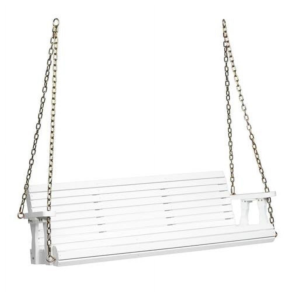 UBesGoo 5 FT Patio Wooden Porch Swing Heavy Duty 800 LBS Swing Chair White(Without Stand)