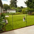 thumbnail image 1 of UBesGoo 5-Panel Metal Garden Fence No Dig 36"x39" with Gate for Dogs Yard Patio Outdoor Decor,  Black, 1 of 9