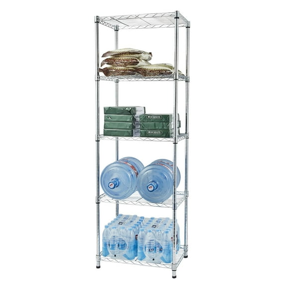 UBesGoo 5-Shelf Garage Storage Rack, 71'' Metal Shelving Units for Home Silver, 1250lbs Capacity