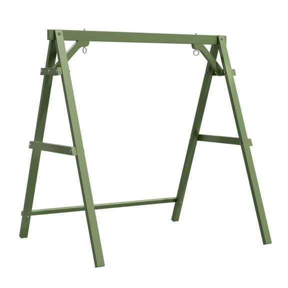 UBesGoo 5ft A-Frame Swing Stand, 600lb Capacity Wooden Porch Frame for Outdoor Use, Green