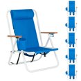 thumbnail image 1 of UBesGoo 6 Pack Backpack Beach Chair Folding Recliner Lounge Blue, 1 of 7