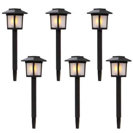 UBesGoo 6 Pack Solar Spotlight Outdoor Landscape Lighting Pathway Lights