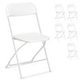 thumbnail image 1 of UBesGoo 6 Packs Plastic Folding Patio Chair, Portable Chairs for Indoor Outdoor Commercial Event Party, Plastic Seat White, 1 of 6