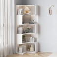 thumbnail image 1 of UBesGoo 6 Tiers Corner Shelf Bookshelf Bookcase Shelving Units Free Standing Shelving Unit White, 1 of 16