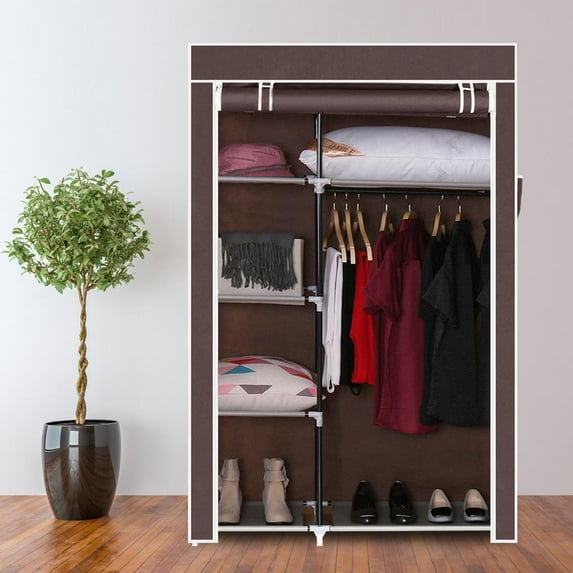 UBesGoo 64" Portable Clothes Closet Wardrobe Clothes Storage Organizer Space Saving