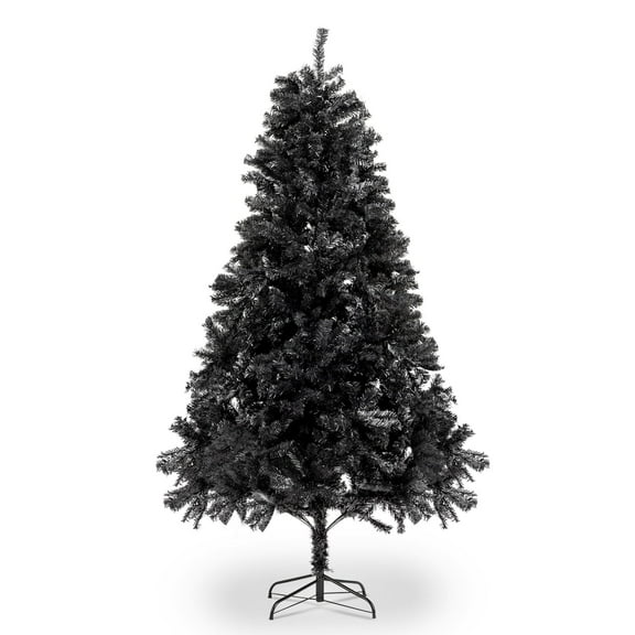 UBesGoo 6ft 1050 Branches PVC Christmas Tree Black for Outdoor