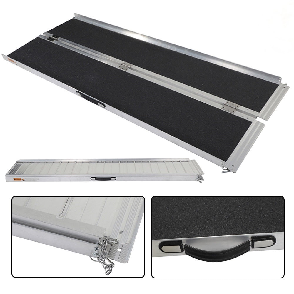 UBesGoo 72" Aluminum Folding Portable Scooters Wheelchair, Non-Slip Ramp