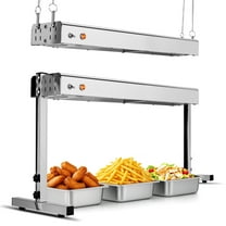 UBesGoo 750W Commercial Food Warmer Lamp, 24” Stainless Steel Hanging Light with Cord