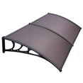 thumbnail image 1 of UBesGoo 78"X37.4" Awning Outdoor Patio Rain Cover Garden Eaves Canopy  Brown & Black Bracket, 1 of 8