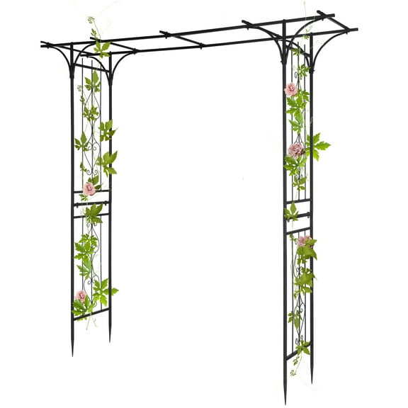 UBesGoo 7Ft Garden Arch Arbor Archway Metal Arbor