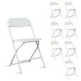 thumbnail image 1 of UBesGoo 8 Packs Platsic Folding Chair, Skatable Chairs, Extra Seats for Events, White, 1 of 7