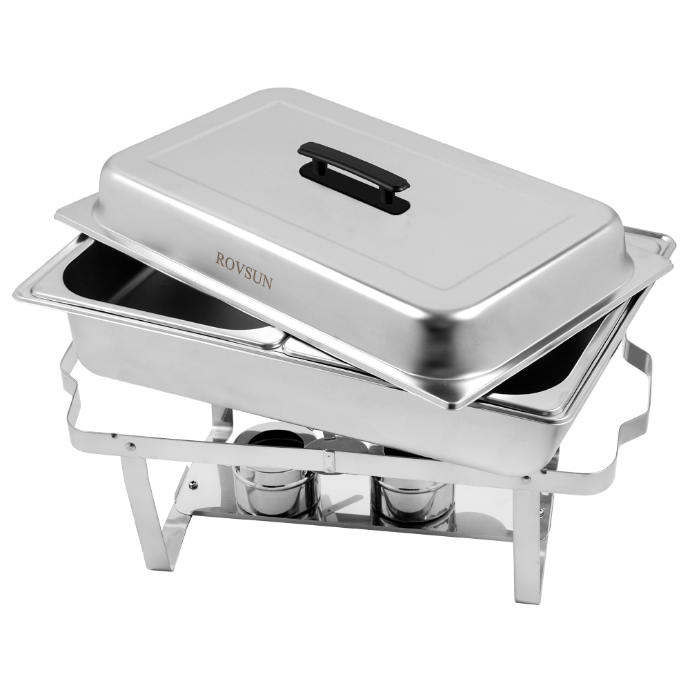 UBesGoo 8 Quart Chafing Dish Buffet Set, 2 Half Size Stainless Steel