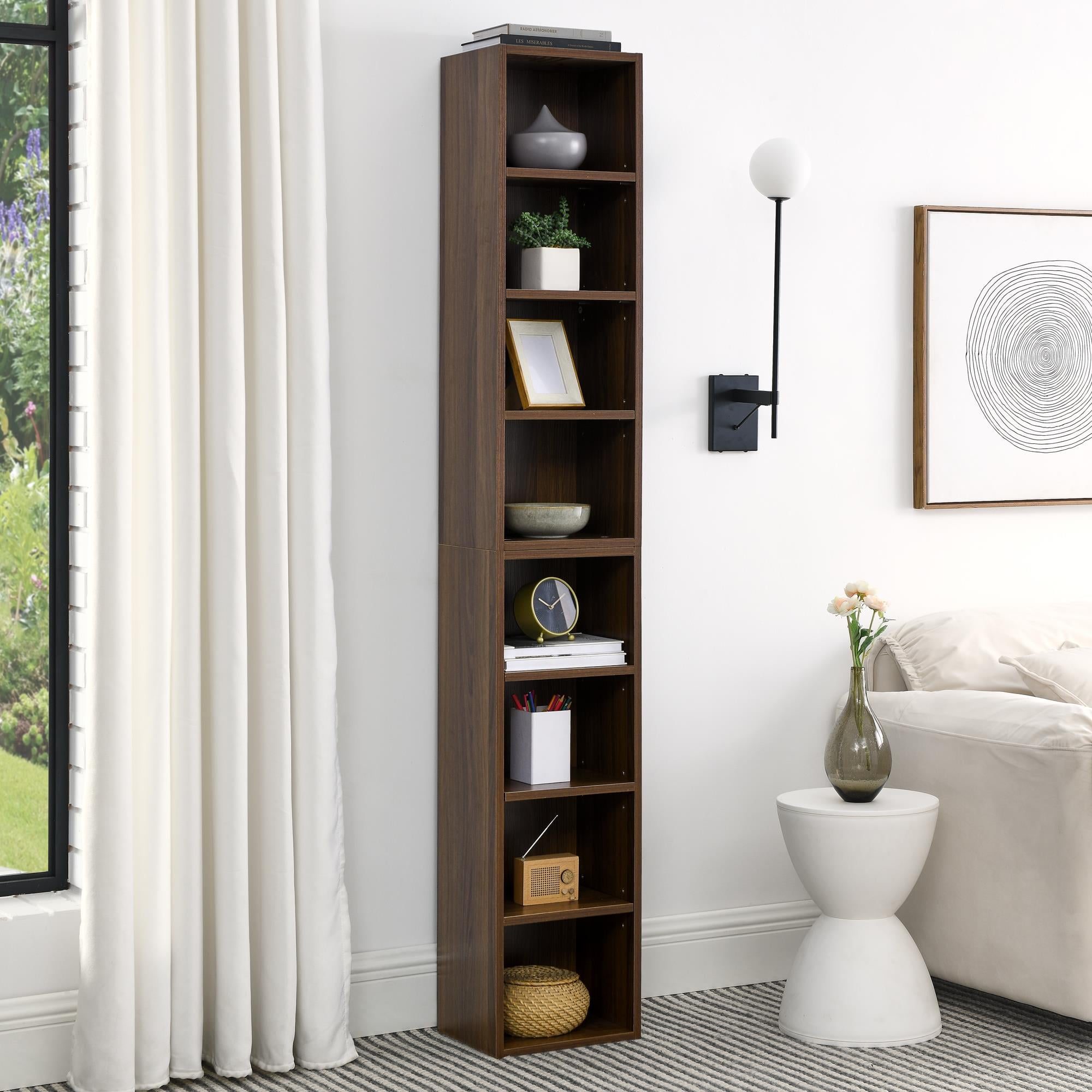 UBesGoo 8Tier Bookshelf, Slim Storage Open Furniture for