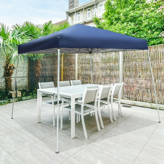 UBesGoo 8 x 8' Pop up Canopy Party Tent Fabric Cover Camping Tent Carry Bag-Blue