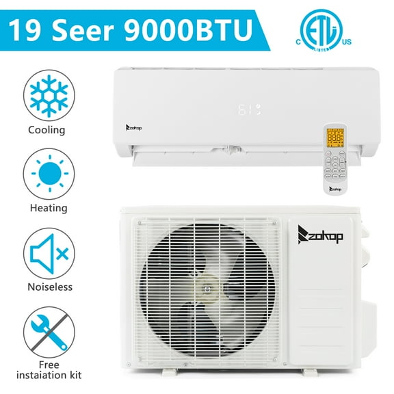 UBesGoo 9000 BTU 19 Seer Split Air Conditioner With Heat, White