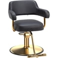 thumbnail image 1 of UBesGoo Barber Chair, 360° Swivel Salon Styling Chair, Heavy Duty Hydraulic Pump, Black Gold Home Beauty Spa Equipment, 1 of 8