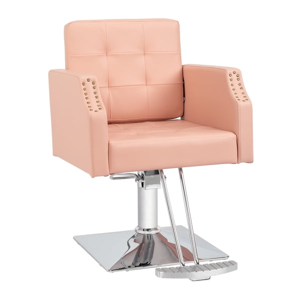 UBesGoo Barber Salon Chair, Hydraulic Barber Styling Chair for Hair Stylist Beauty Salon Spa Equipment, Pink