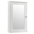 thumbnail image 1 of UBesGoo Bathroom Cabinet Wall Mount Mirrored Medicine Cabinet Storage Organizer Single Door 2 Adjustable Shelves 13.4"X5.9"X20.87" White, 1 of 9