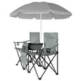 thumbnail image 1 of UBesGoo, Beach Chair,  Two Seat Portable Chair, Folding Chairs for Outside with Umbrella, Fishing Chair with Canopy, With Bag Gray, 1 of 8