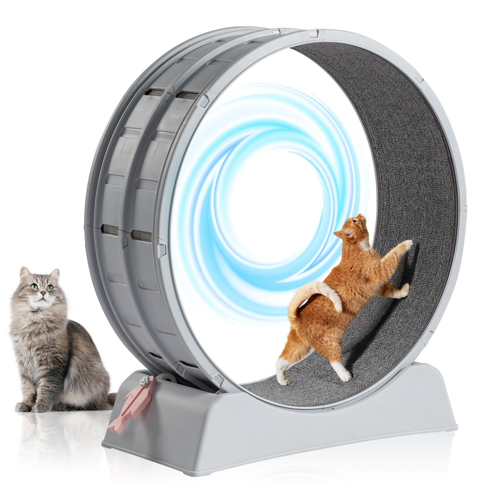 UBesGoo Cat Exercise Wheel -Safe 31in-Cat Treadmill Wheel Exerciser with Carpeted Runway for Daily Exercise and Weight Loss, Gray - Walmart.com