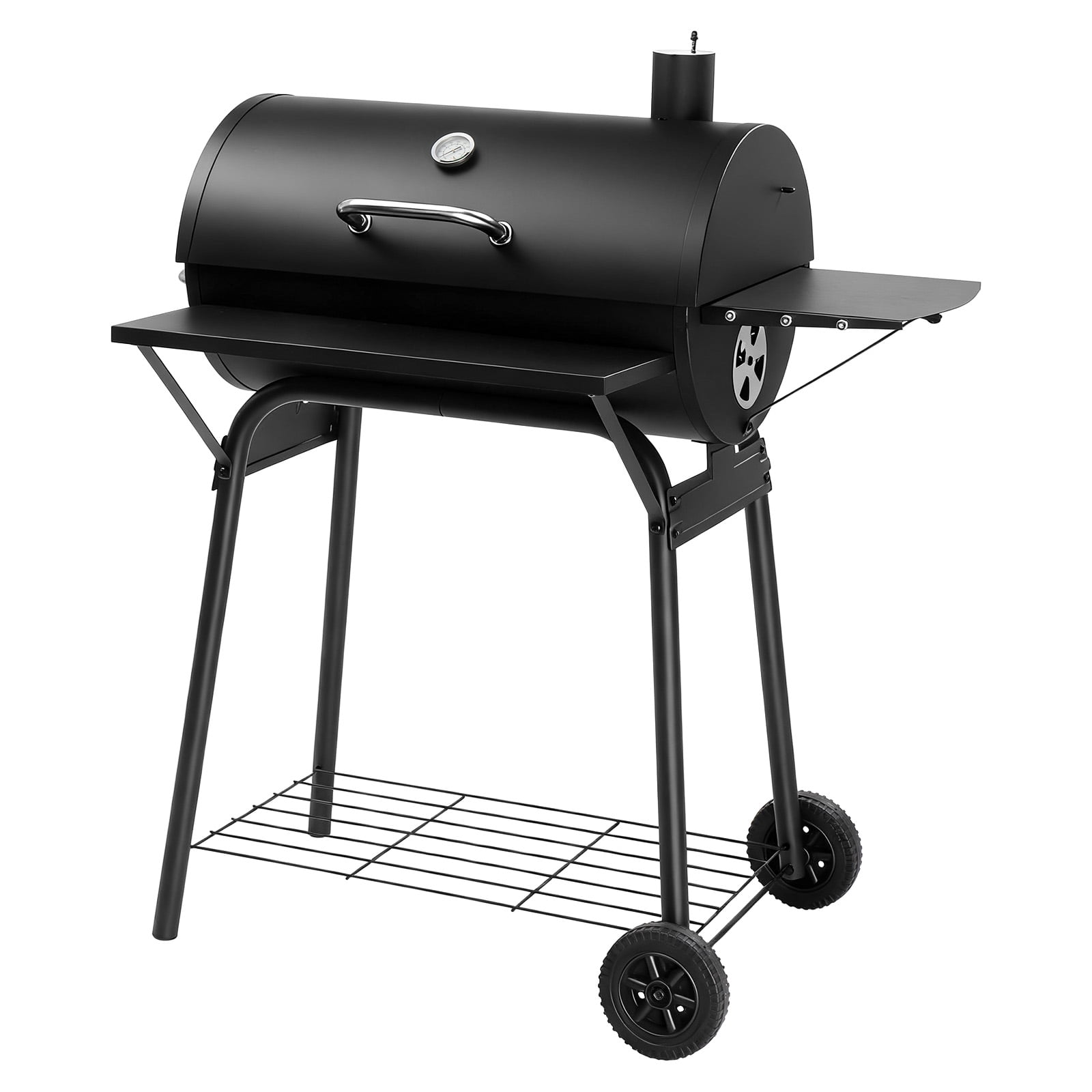 UBesGoo Charcoal Grill Portable BBQ Grill Smoker Steel BBQ Pit Outdoor for Camping w/ Workstation