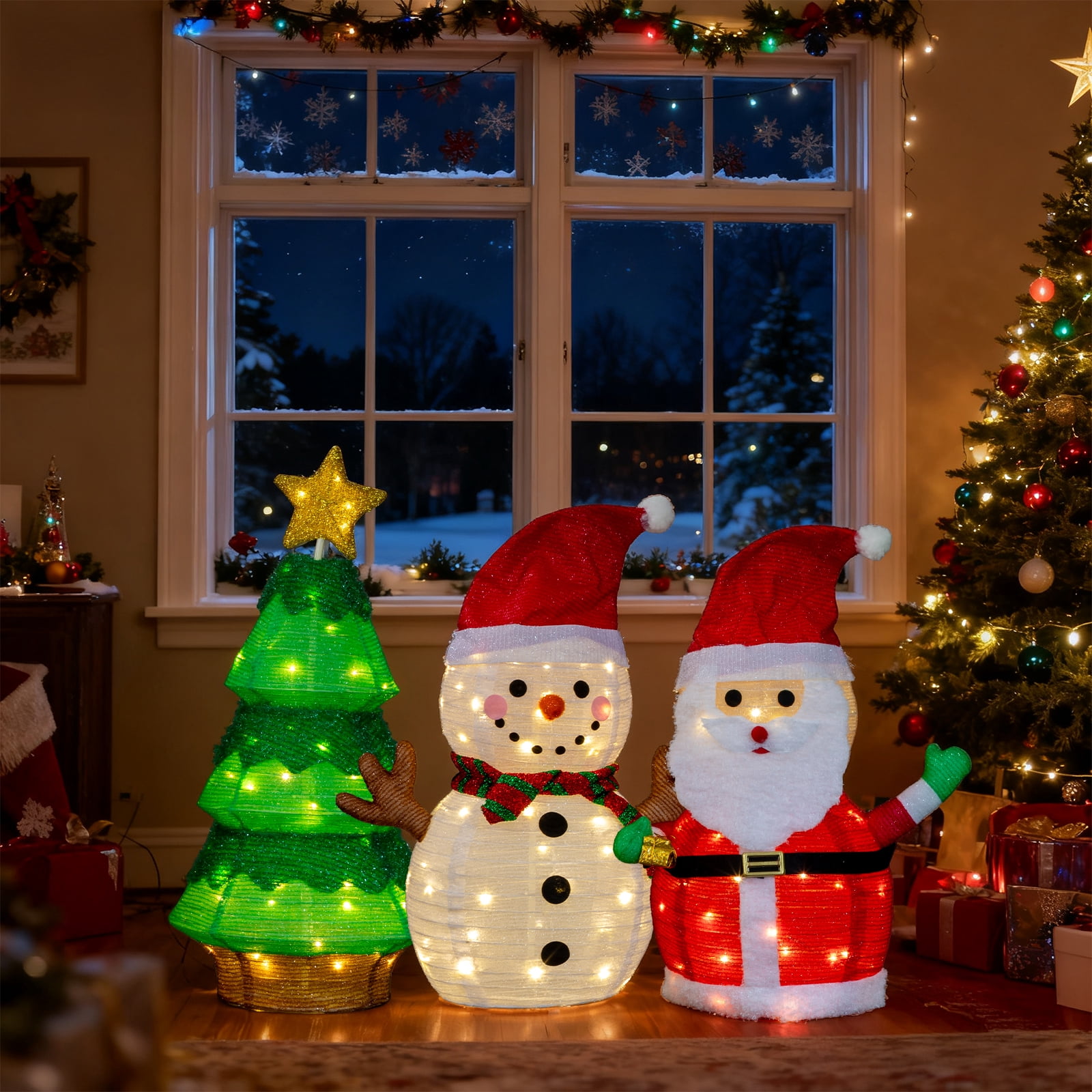 UBesGoo Christmas Outdoor Decoration Outdoor Snowman Santa Christmas