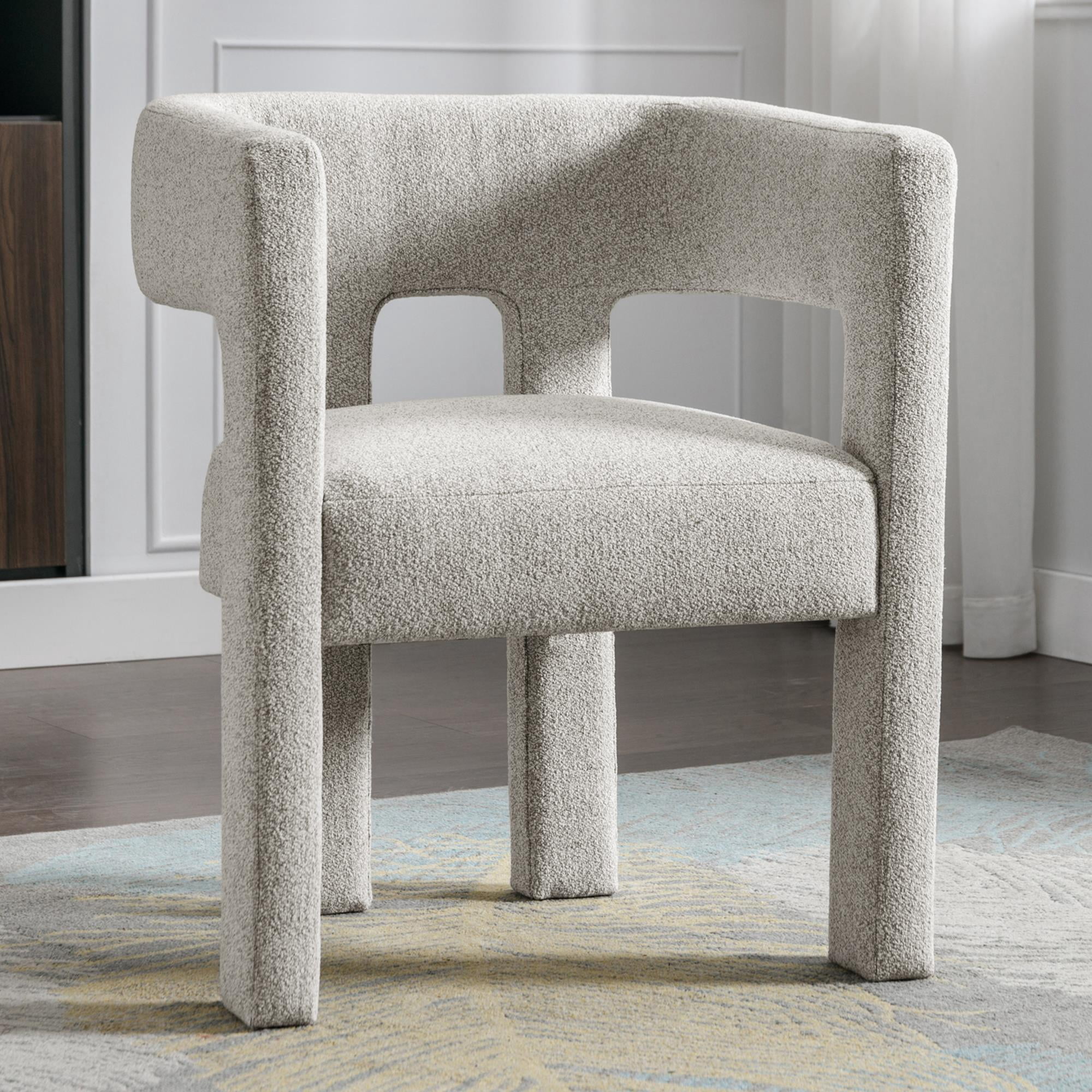 UBesGoo Contemporary Arm Chair Fabric Upholstered Accent Chair Dining ...