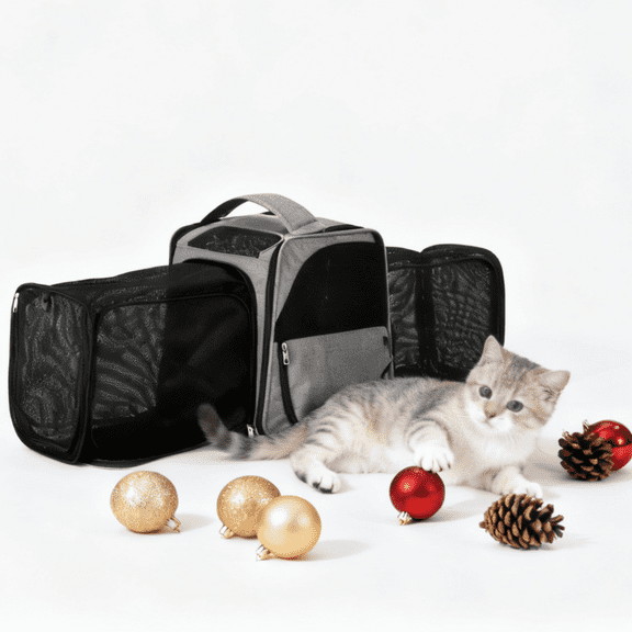 UBesGoo Expandable Pet Carrier Backpack, Airline Approved with Breathable Mesh, Gray