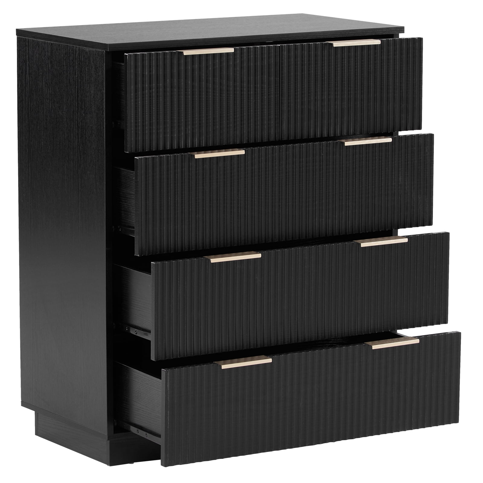 7-Drawer Dresser With LED Lights - Modern Black Chest For Bedroom & Living Room
