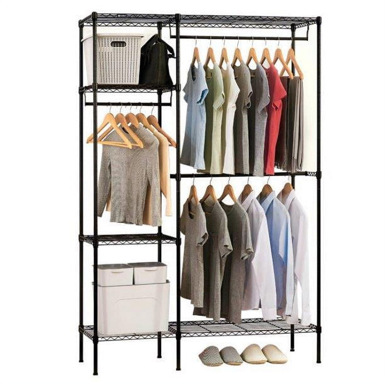 Homemart Clothes Drying Rack, 4-Tier Foldable Laundry Drying Rack, Stainless Steel Garment Clothes Dryer Indoor or Outdoor Standing Clothing Rack with