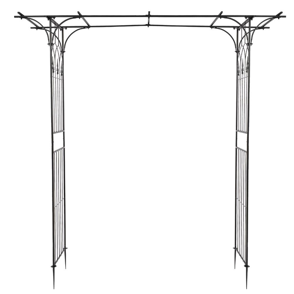 UBesGoo Garden Arch Arbor Trellis Steel Archway for Climbing Plants,6.8 Ft Iron