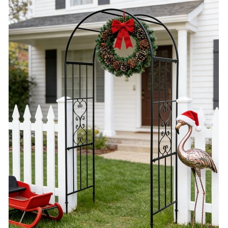 UBesGoo Garden Arch Arbor Trellis Steel Archway for Climbing Plants,7.2 Ft Iron