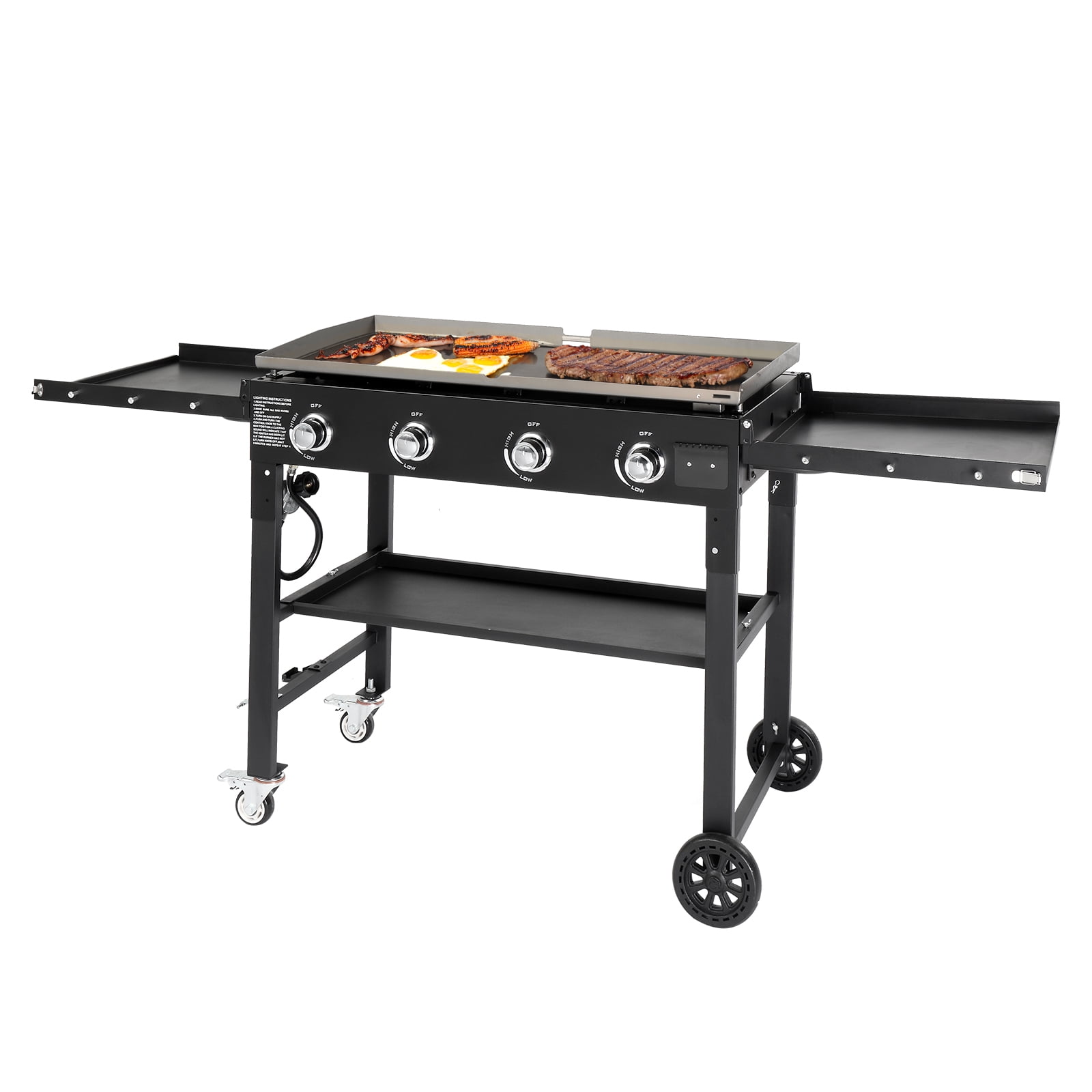 UBesGoo Griddle Flat Top Grills Propane Griddle Cart for Outdoor