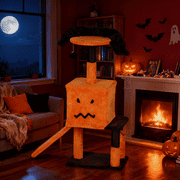 UBesGoo Black & Red Cat Tree, Gothic Style Tower with Coffin Bed & Heavy Duty Construction