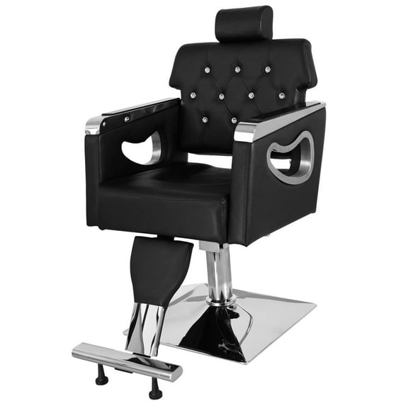 UBesGoo Heavy Duty Barber Chair, Adjustable Height, 360° Swivel, Black