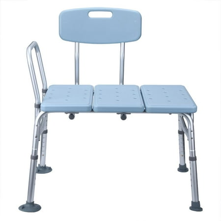 UBesGoo Heavy Duty Bath Shower Transfer Bench 10 Height Adjustable 330lbs,Blue