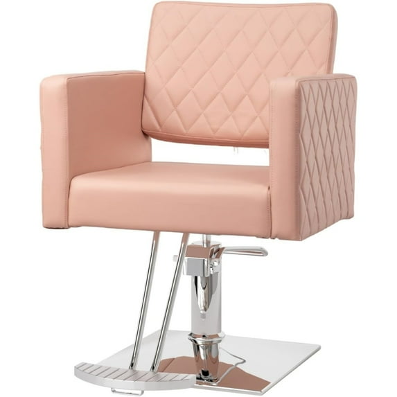 UBesGoo Hydraulic Salon Chair with Memory Foam Seat, Adjustable Height, Pink