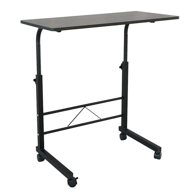 UBesGoo Height Adjustable Side Table with Wheels, Movable Over-bed End Table Computer Desk Laptop Stand,Computer Carts